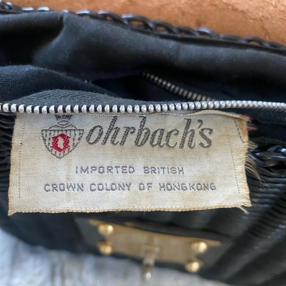 Vintage Orbach’s Black and Gold Basket Bag - Picture 9 of 11